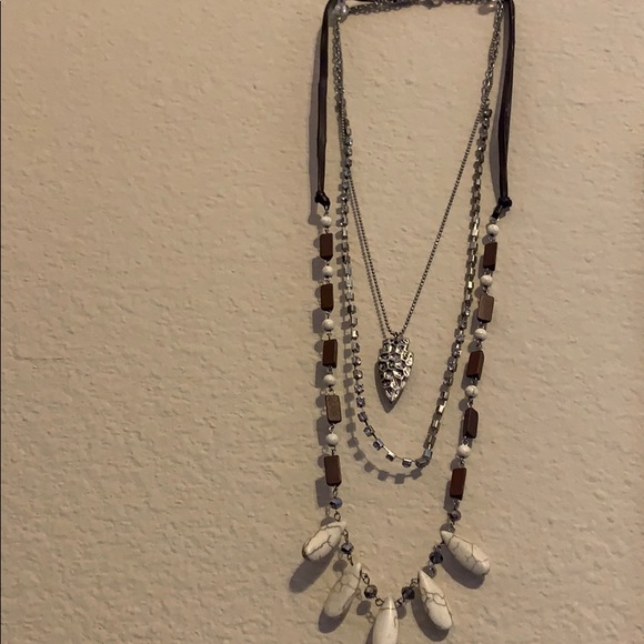 Gifted to buyer...Layered silver/bead necklace - Picture 6 of 6